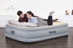 Matelas gonflables Lit gonflable 2 places 203x152x46 cm avec pompe électrique intégrée gris Bestway 8
