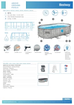 Piscine hors sol Piscine hors sol ovale 427x250x100cm Steel Pro Max Splashview Bestway 7