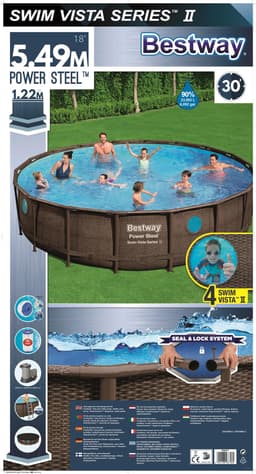 Piscine hors sol Piscine hors sol ronde 549x122cm Power Steel Swim Vista Series II Bestway 9