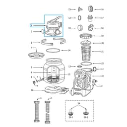 Pièces Détachées Vanne de commande pour filtre à sable 58486 Bestway 2