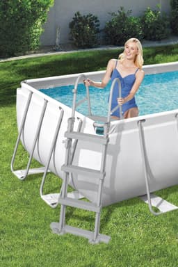 Piscine hors sol Piscine hors sol rectangle Power Steel gris clair 404x  201 x 100cm Bestway 5