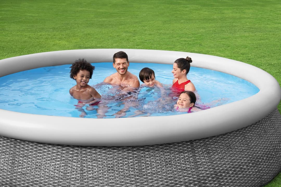 Piscine hors sol Piscine autoportante Fast Set™ ronde rotin gris, 366 x 76 cm avec filtre à cartouche Bestway 4