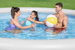 Piscine hors sol Piscine autoportante Fast Set ronde rotin 457 x 84 cm avec filtre Bestway 6