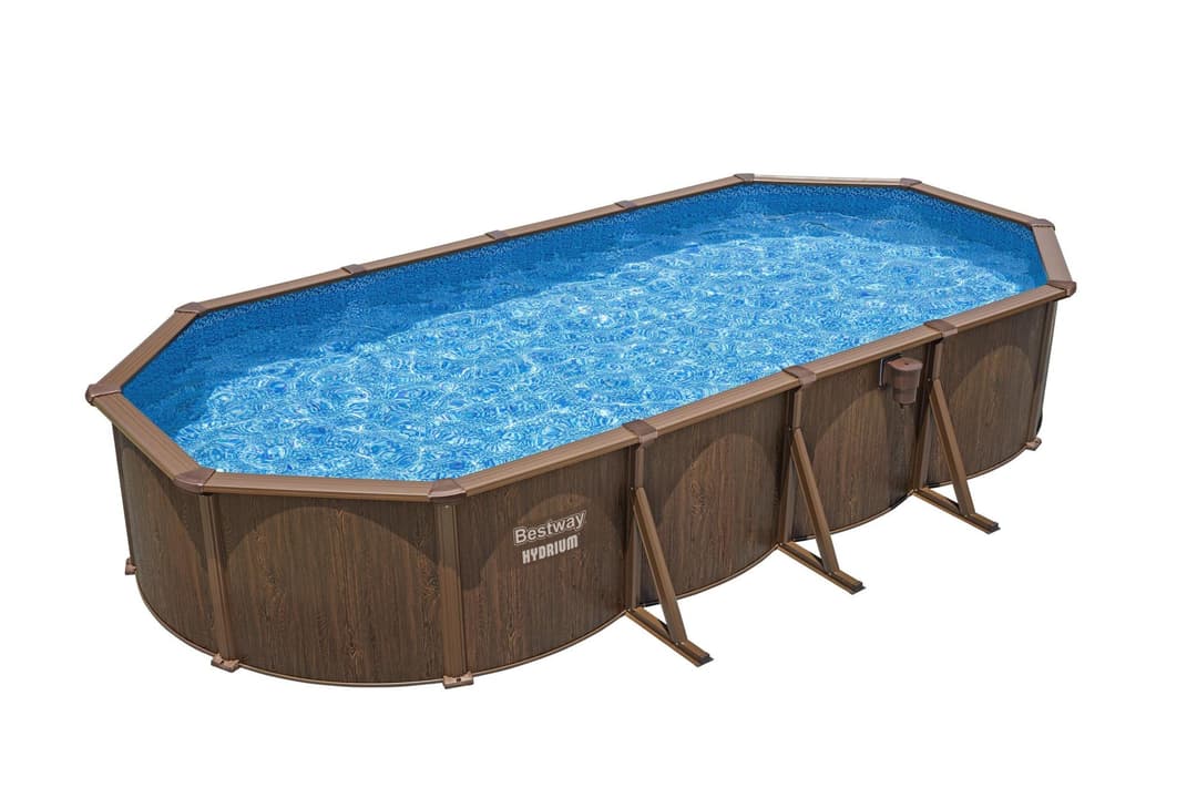 Piscine hors sol Piscine acier hors sol ovale Hydrium 730 x 360 x 130 cm effet bois Bestway 5