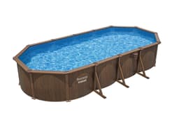 Piscine hors sol Piscine acier hors sol ovale Hydrium 730 x 360 x 130 cm effet bois Bestway 5