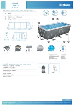 Piscine hors sol Piscine hors sol rectangle 404 x 201 x 100cm Steel Pro Max Bestway 7
