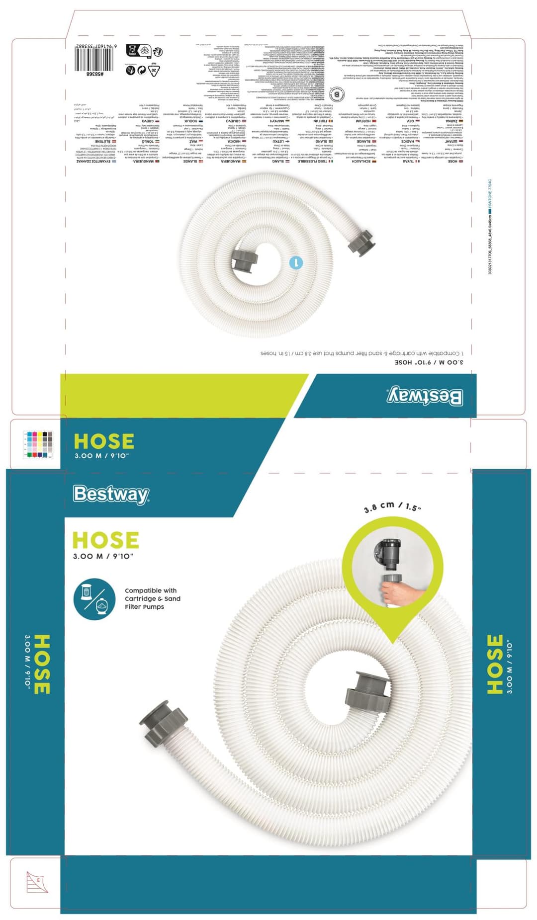 Accessoires Piscine Tuyau pour pompe de filtration 38 mm Bestway 4