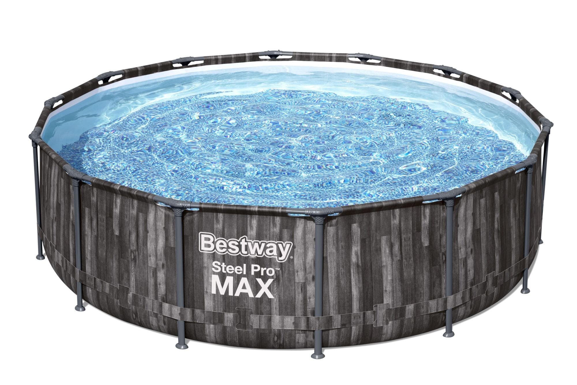 Piscine hors sol Piscine hors-sol sans accessoire SteelPro Max bois ronde 427x427x107cm Bestway 1
