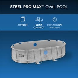 Piscine hors sol Piscine hors sol ovale 427x250x100cm Steel Pro Max Splashview Bestway 9