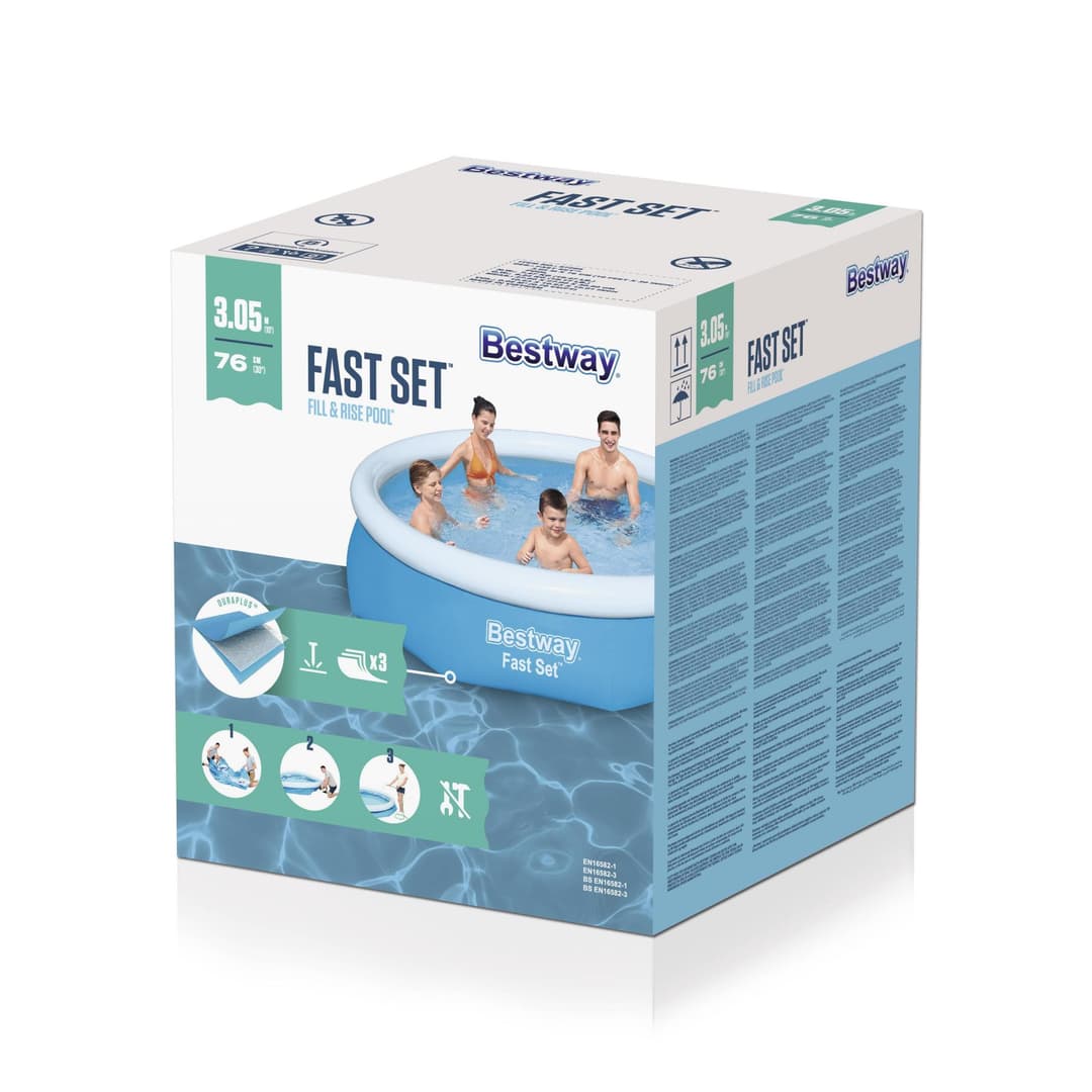 Piscine hors sol Piscine autoportante Fast Set ronde 305 x 76 cm Bestway 4