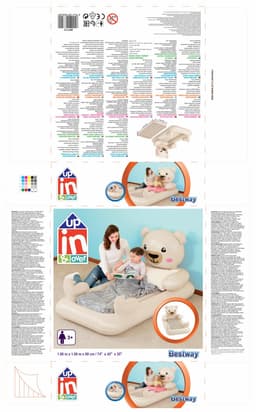 Jeux d'extérieur et trampoline Lit gonflable enfant Nounours Up In & Over™ 188 x 102 x 89 cm Bestway 8