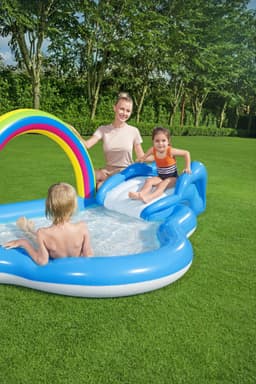 Jeux d'extérieur et trampoline Aire de jeux avec pataugeoire Rainbow 'n Shine 257 x 145 x 91 cm Bestway 3