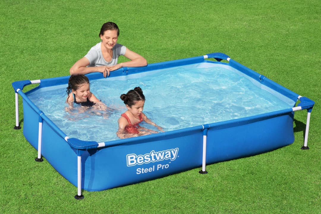 Piscine hors sol Piscine hors sol rectangle Steel Pro™ 221 x 150 x 43 cm bleu clair Bestway 2