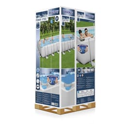 Piscine hors sol Piscine hors sol rectangle Power Steel gris clair 732 x 366 x 132 cm Bestway 6