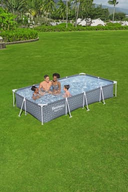 Piscine hors sol Piscine hors sol rectangle Steel Pro 366 x 201 x 66 cm décor graphique Bestway 4