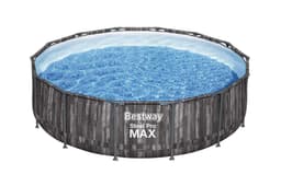 Piscine hors sol Piscine hors sol ronde Steel Pro Max 427 x 107 cm décor bois Bestway 7