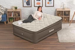Matelas gonflables Matelas gonflable avec surmatelas et pompe électrique intégrée 203x152x51cm Bestway 3
