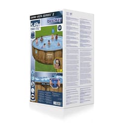 Piscine hors sol Piscine hors sol ronde Power Steel Swim Vista 549 x 122 cm motif bois Bestway 7