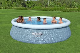 Piscine hors sol Piscine autoportante ronde 457 x 107 cm Fast Set décor géométrique Bestway 2