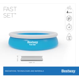 Piscine hors sol Piscine autoportante ronde Fast Set 366 x 76 cm avec filtration Bestway 6
