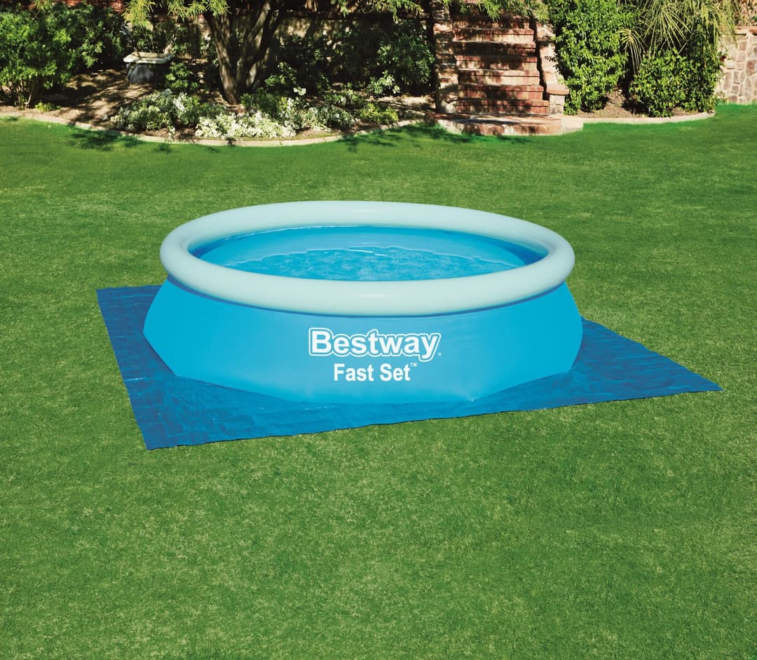 Accessoires Piscine Tapis de sol carré 335x335cm pour piscine hors sol diamètre max 305cm Bestway 4