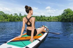 Bateaux, paddle et kayak Paddle SUP gonflable Hydro-Force™ Breeze Panorama, 305 x 84 x 12 cm avec hublot, pagaie, leash, pompe, 1 aileron et sac à dos de transport Bestway 7
