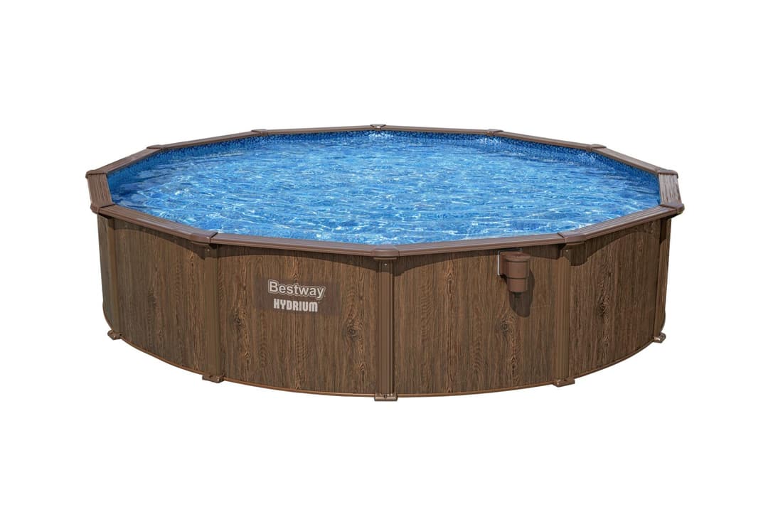 Piscine hors sol Piscine acier hors sol ronde Hydrium 490 x 130 cm effet bois Bestway 3