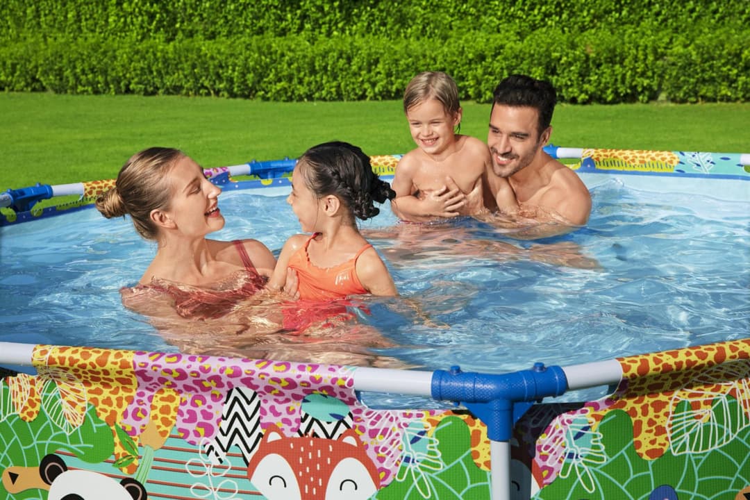Piscine hors sol Piscine hors sol ronde Steel Pro 274 x 66 cm motif panda Bestway 4
