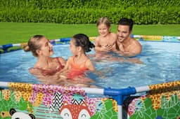 Piscine hors sol Piscine hors sol ronde Steel Pro 274 x 66 cm motif panda Bestway 4
