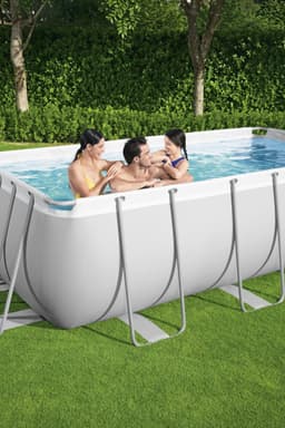 Piscine hors sol Piscine hors sol rectangle Power Steel gris clair 404x  201 x 100cm Bestway 4