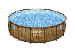 Piscine hors sol Piscine hors sol ronde Power Steel SwimVista 488 x 122 cm motif bois Bestway 2