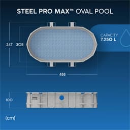 Piscine hors sol Piscine hors sol ovale 427x250x100cm Steel Pro Max Splashview Bestway 8