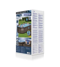 Piscine hors sol Piscine hors sol ovale Power Steel Swim Vista rotin 488 x 305 x 107cm Bestway 6