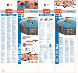 Piscine hors sol Piscine hors sol ronde Steel Pro Max 366 x 100 cm décor bois Bestway 5