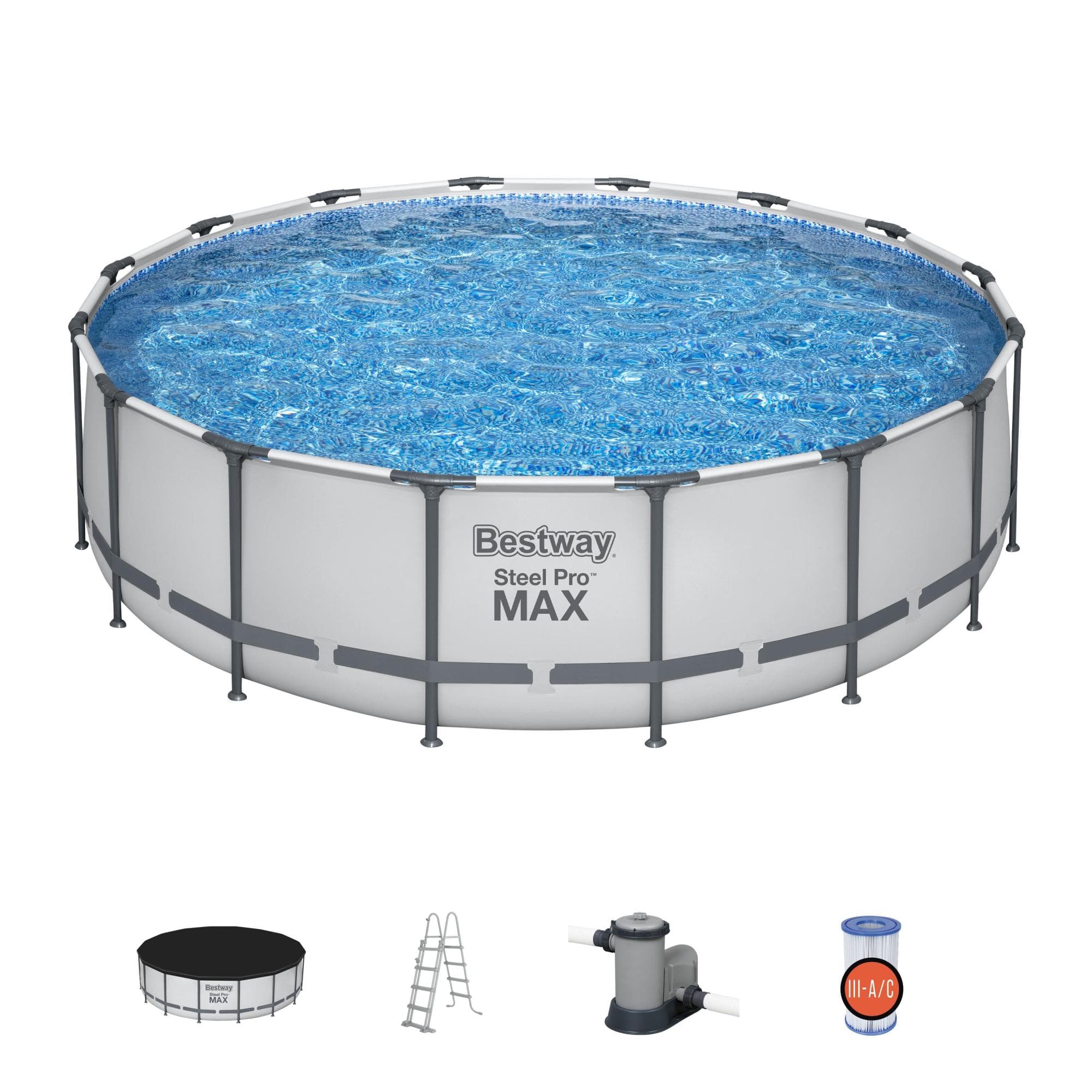 Piscine hors sol Piscine hors sol ronde Steel Pro Max 488 x 122cm Bestway 1