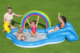Jeux d'extérieur et trampoline Aire de jeux avec pataugeoire Rainbow 'n Shine 257 x 145 x 91 cm Bestway 6