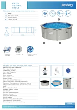 Piscine hors sol Piscine acier hors sol ronde Hydrium 360 x 122 cm Bestway 8
