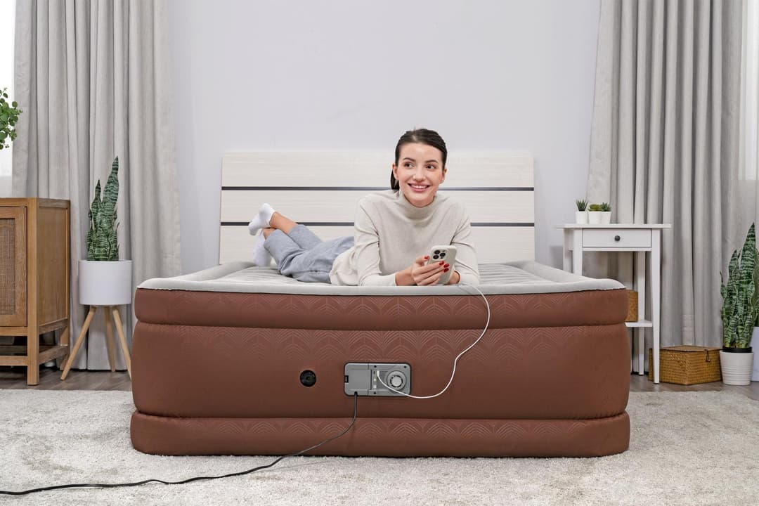 Matelas gonflables Lit gonflable 2 places à pompe électrique AlwayzeAire 203 x 152 x 51 cm Bestway 4