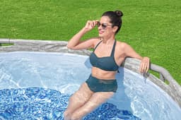 Piscine hors sol Piscine hors sol ovale Power Steel Swim Vista pierres 488x305x107cm Bestway 5