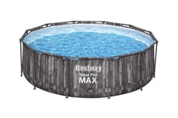 Piscine hors sol Piscine hors sol ronde Steel Pro Max 366 x 100 cm décor bois Bestway 4