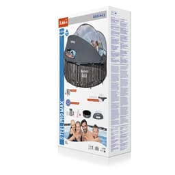Piscine hors sol Piscine hors sol ronde Steel Pro Max™ 366 x 122 cm effet bois avec filtre à cartouche, auvent, échelle, bâche Bestway 6