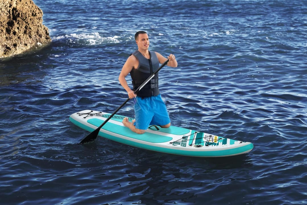 Bateaux, paddle et kayak Paddle SUP gonflable Hydro-Force™ Aqua Glider, 320 x 79 x 12 cm avec pagaie, leash, pompe et sac à dos de transport Bestway 4