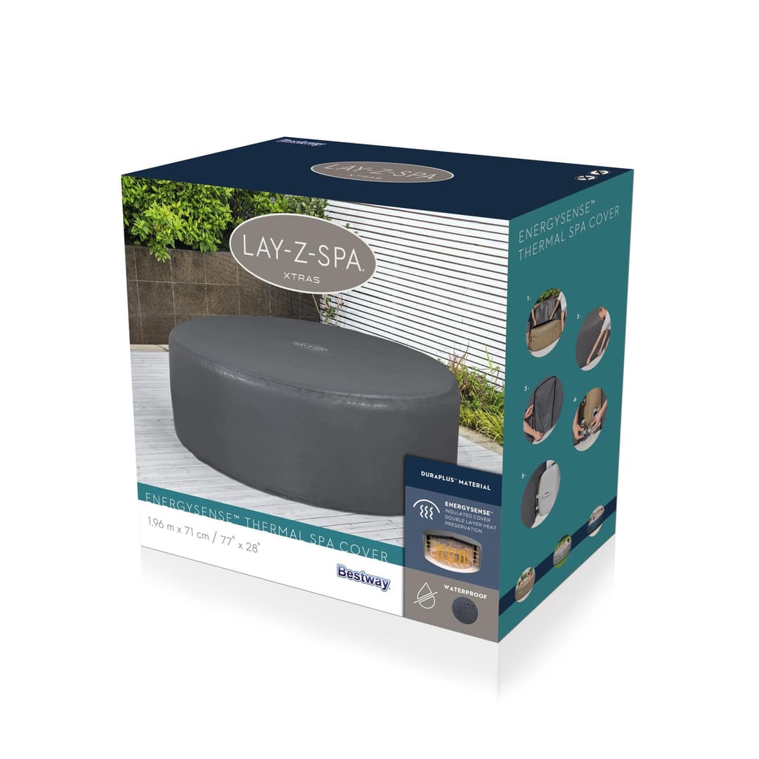 Accessoires Spa Couverture thermique Energysense pour spas ronds 196 x 71cm Bestway 4