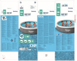 Piscine hors sol Piscine autoportante Fast Set™ ronde rotin gris, 366 x 76 cm avec filtre à cartouche Bestway 9