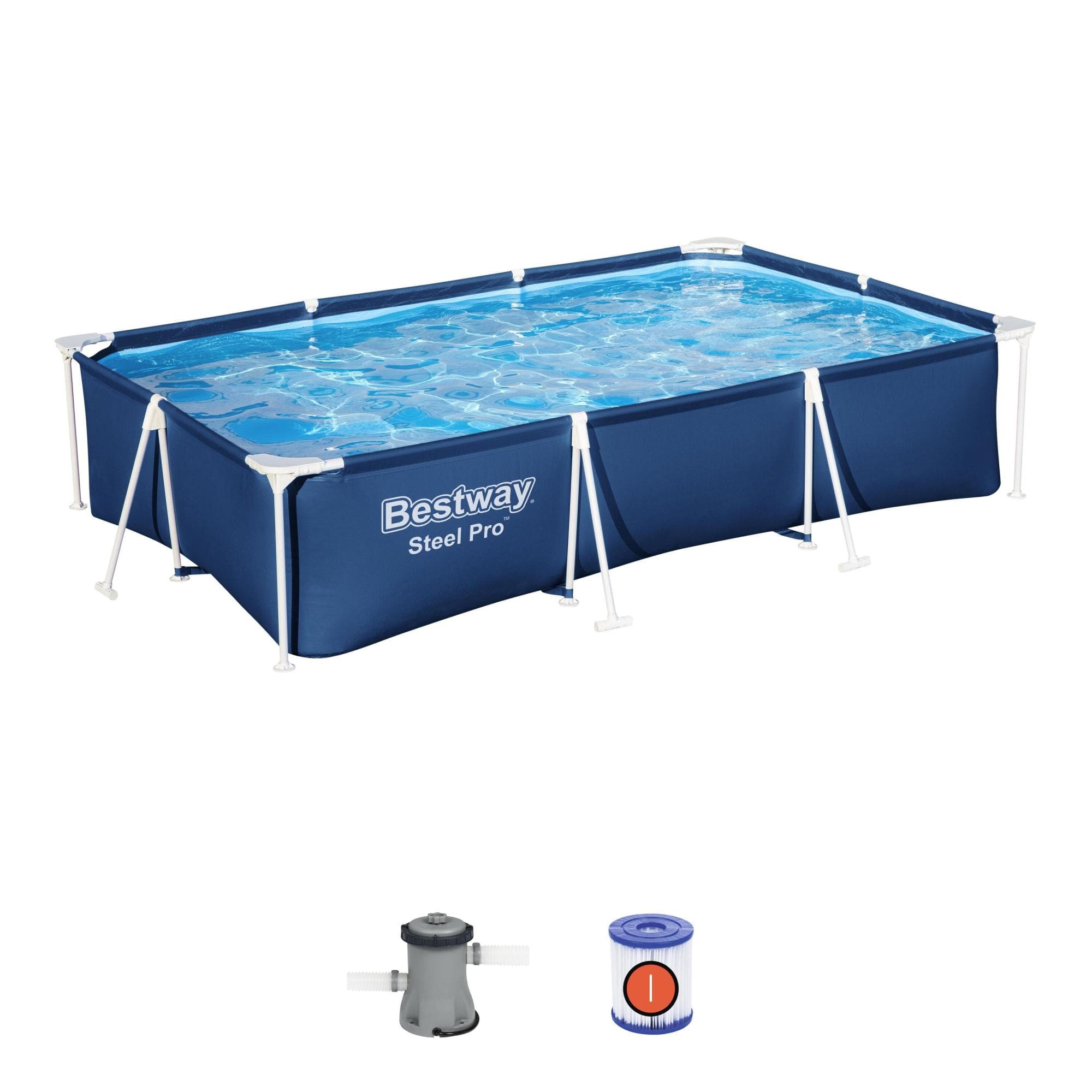 Piscine hors sol Piscine hors sol rectangle Steel Pro 300 x 201 x 66 cm Bestway 1