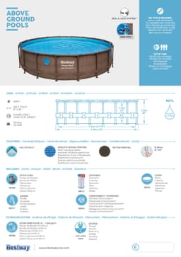 Piscine hors sol Piscine hors sol ronde 549x122cm Power Steel Swim Vista Series II Bestway 8