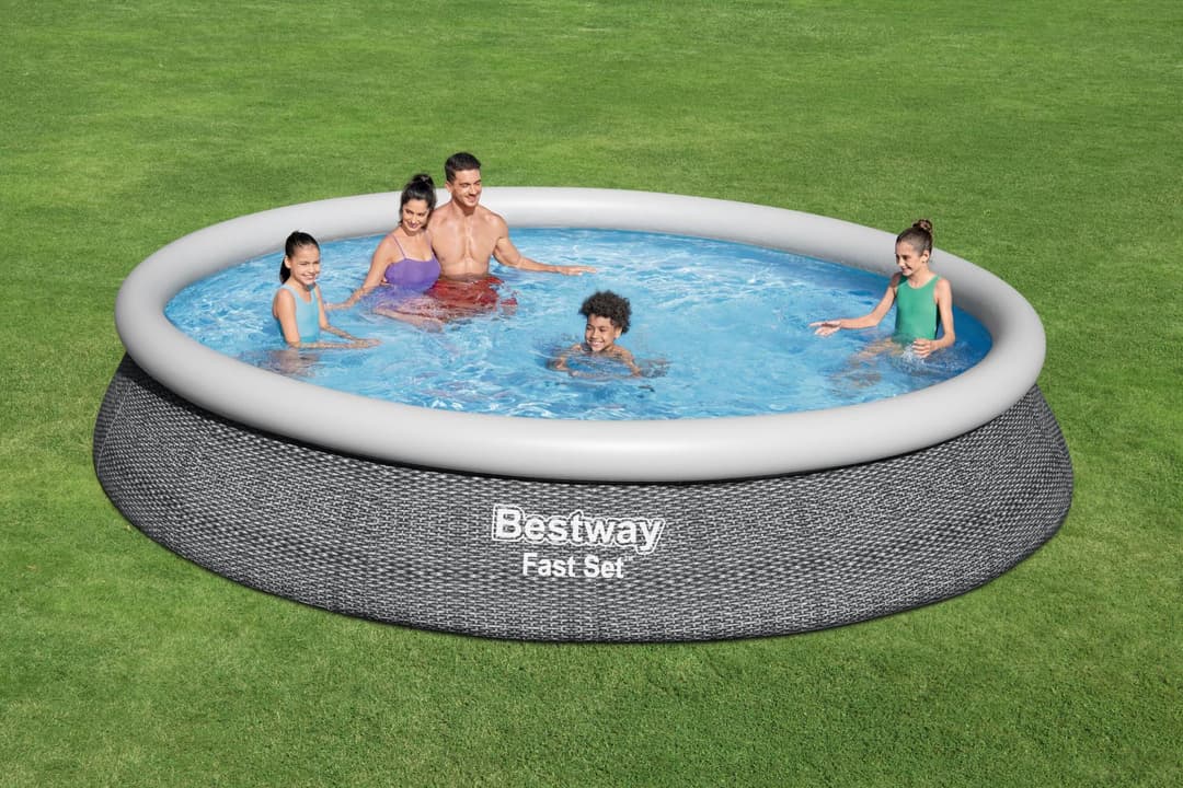 Piscine hors sol Piscine autoportante Fast Set ronde rotin 457 x 84 cm avec filtre Bestway 2