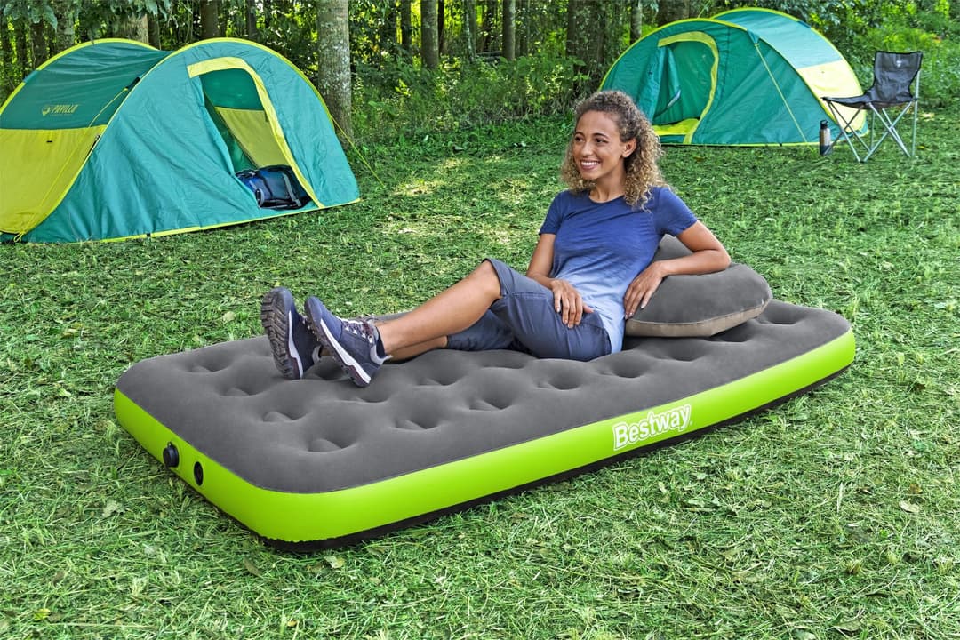 Camping et tente Matelas de camping gonflable 1 place 188x99x22cm avec sac de gonflage Bestway 2