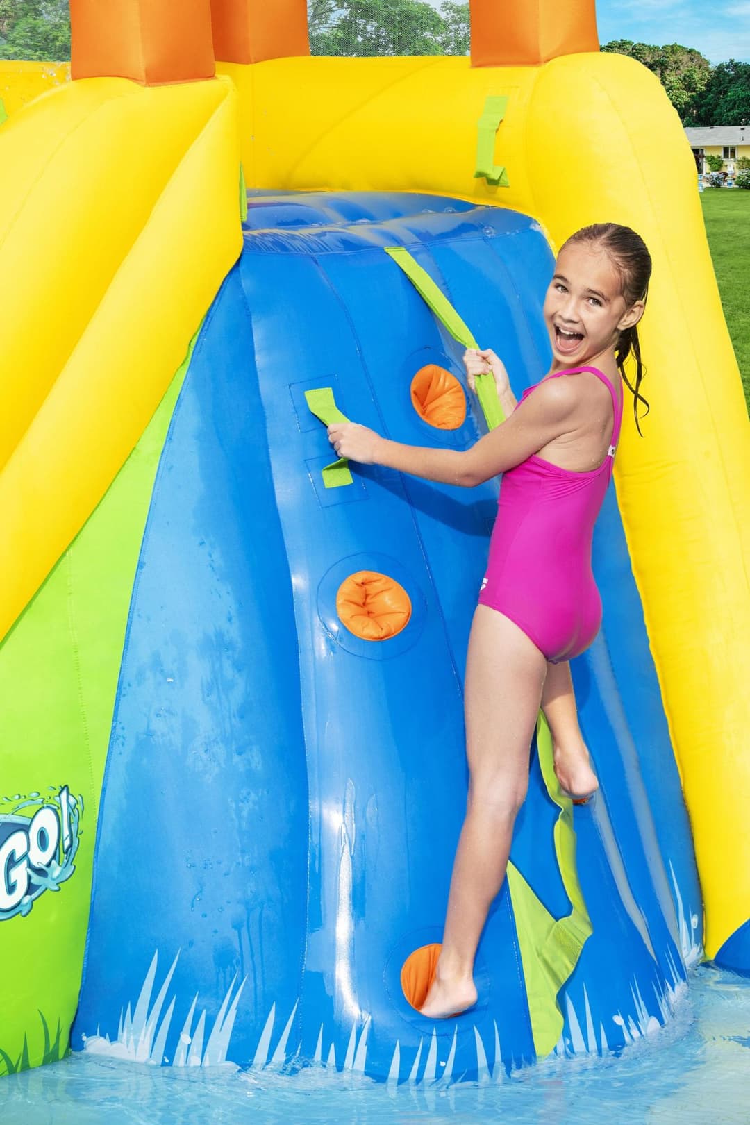 Jeux d'extérieur et trampoline Aire de jeux gonflable avec toboggan, pataugeoire et canon à eau Mont Splashmore H2OGo!™ 435 x 286 x 267 cm Bestway 5
