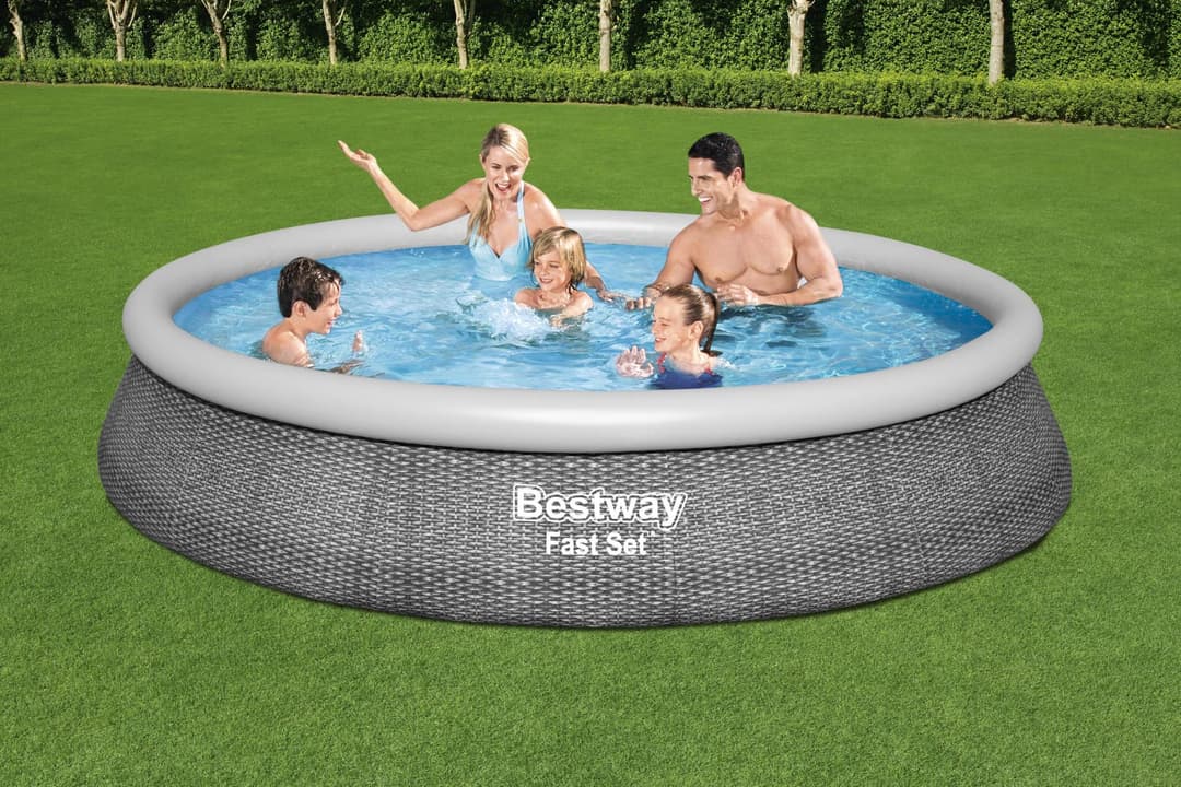 Piscine hors sol Piscine autoportante Fast Set ronde rotin 396x84cm avec filtration Bestway 2